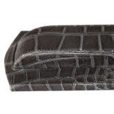 Protacini Castlerock Gray Italian Crocodile Leather Library Set Holder